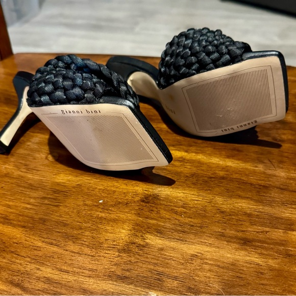 Gianni Bini Black Braided Heels - Picture 2 of 5